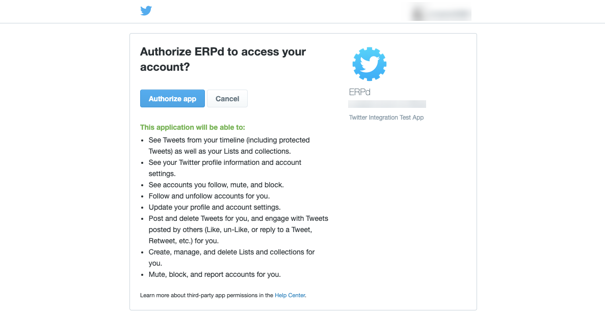 Twitter Authorize App