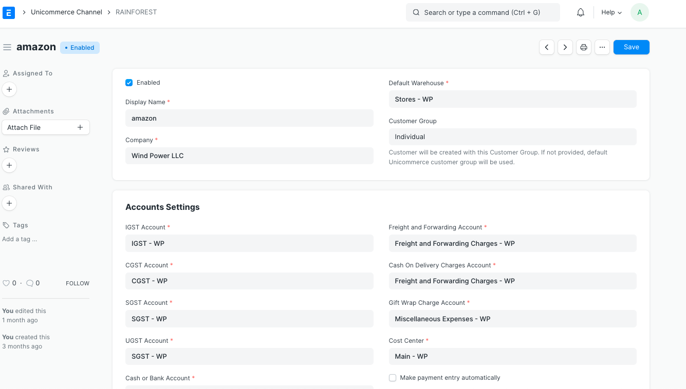 channel specific sales order sync