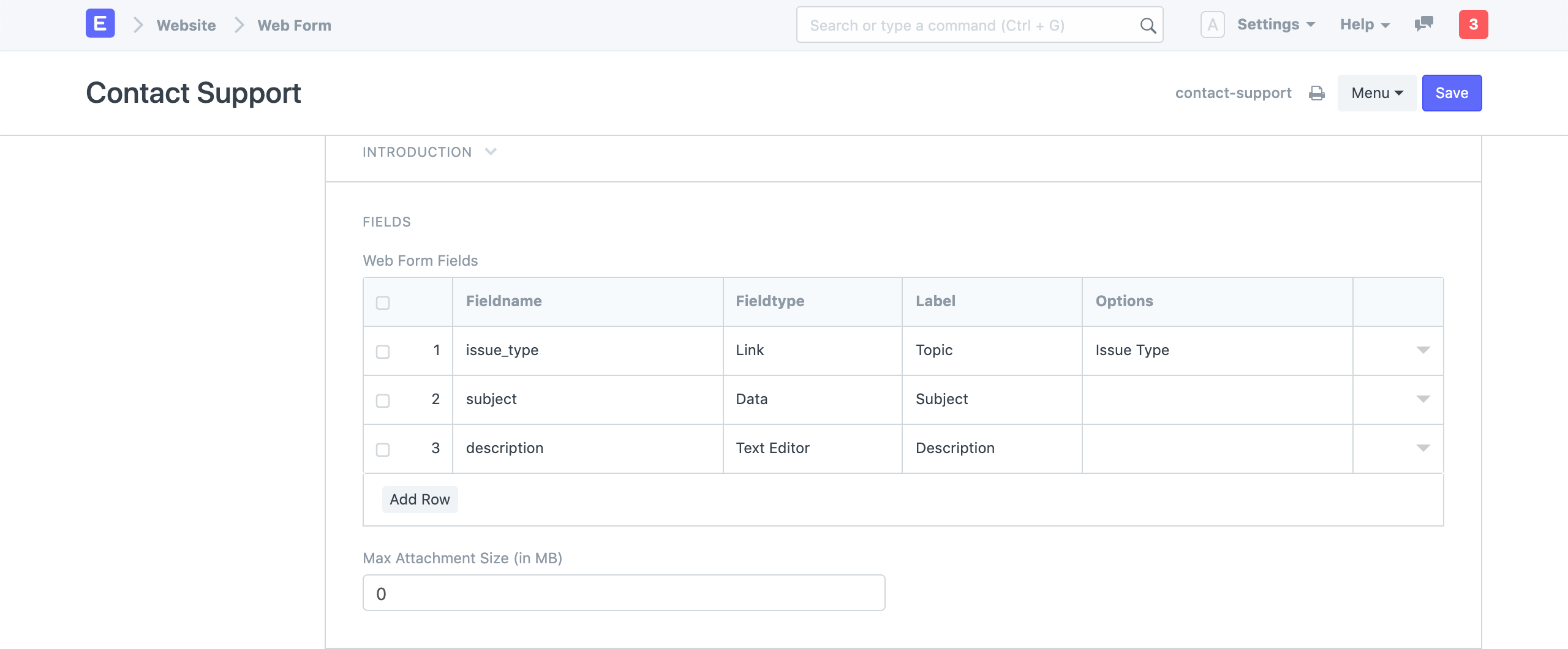 Web Form Fields