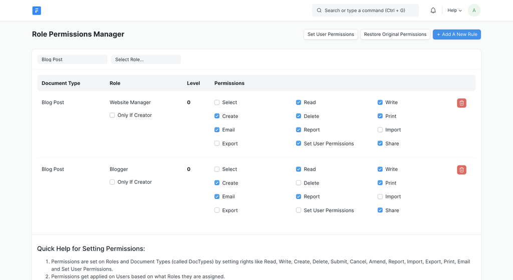 Role Permission Manager