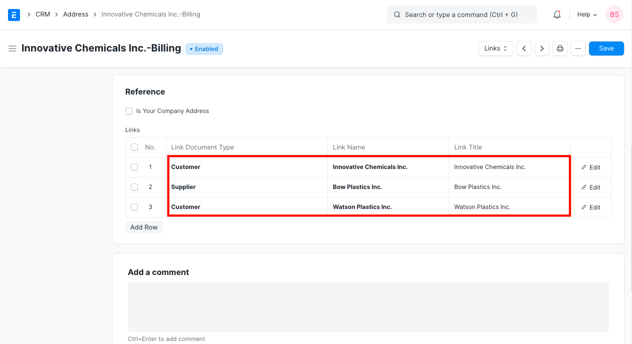 Link One Address to Multiple Entities