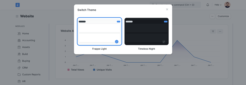 Desk Theme Modal